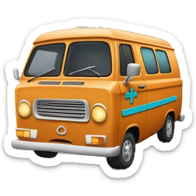 Scooby doo cartoon van sticker