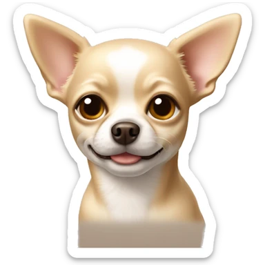 Dog chihuahua beige  sticker