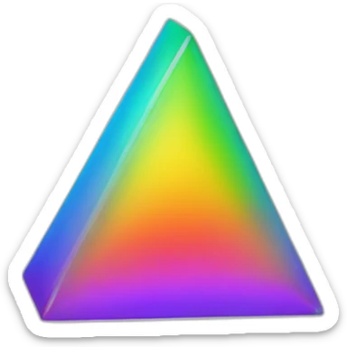 triangle rainbow prism sticker