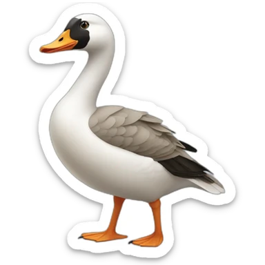 goose holding weapon sticker