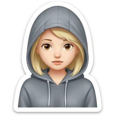 Girl with a hoodie sticker