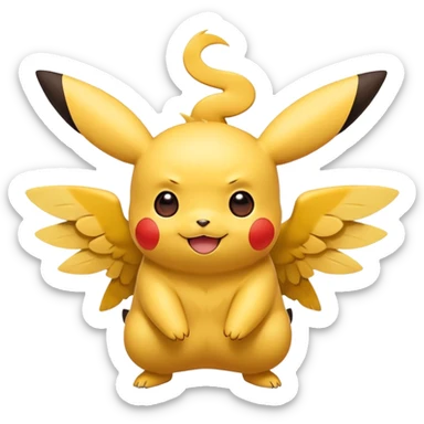 Pikachu with wings sticker