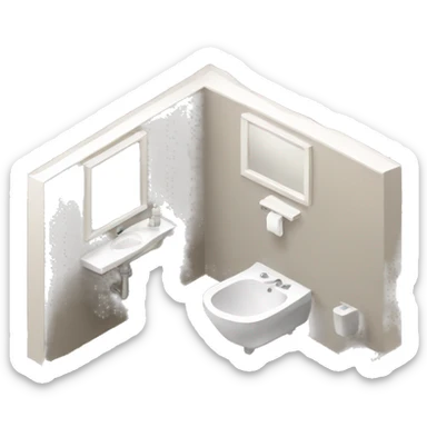 bathroom  isometric sticker