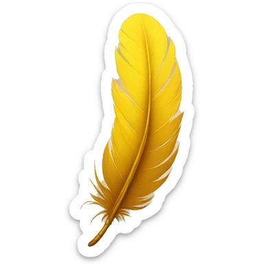 yellow feather  sticker