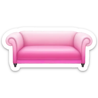 Pink ombre couch with glitter and pillows  sticker