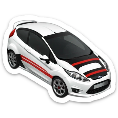 black MK7 Ford Fiesta with red details sticker