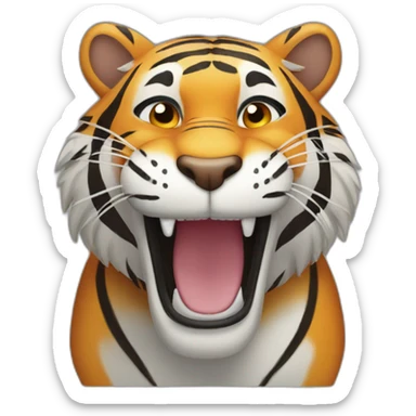 Tiger smiling sticker