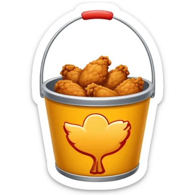 fried chicken bucket sticker