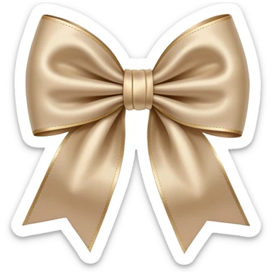 Beige bow sticker