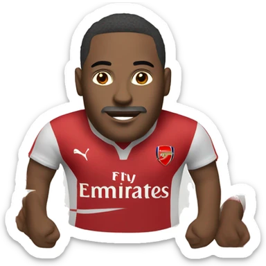legendary french striker from arsenal sticker