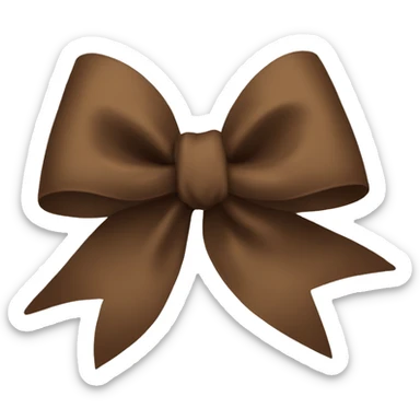 Brown bow sticker