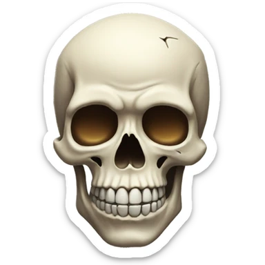 the skull emoji but have a blown amazed head sticker