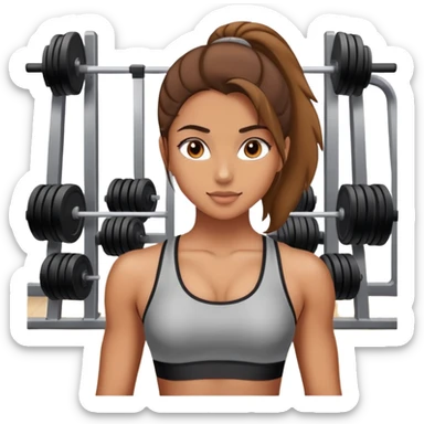 girl in gym  sticker