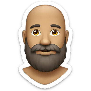 homme grosse barbe sticker