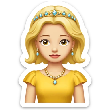 lisa Simpson yellow dress with jewelary sticker