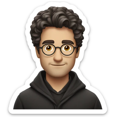 Harry Potter looking man with flowy hair sticker