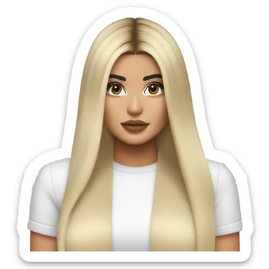 Kylie Jenner long blonde hair sticker
