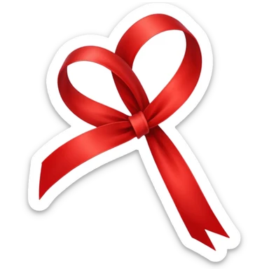 red ribbon sticker