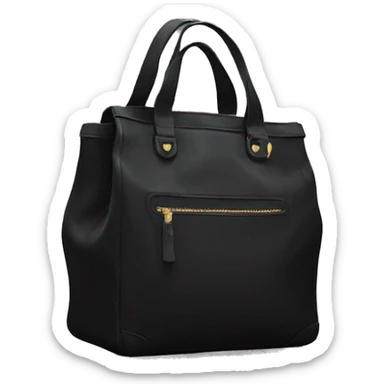Black bag with long strap sticker