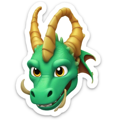 dragon with a horn sticker