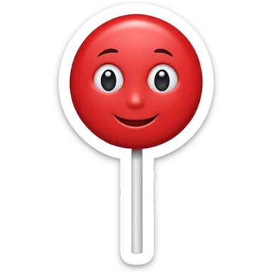 lollipop with eyes and mouth and personality sticker