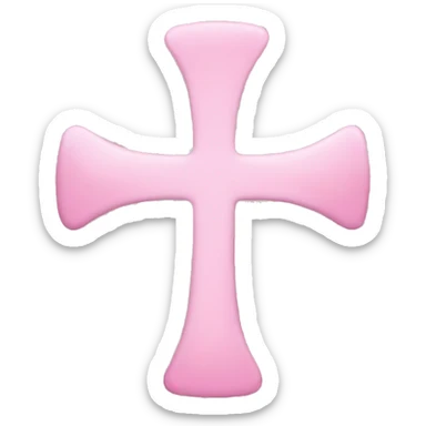 Baby pink cross sticker