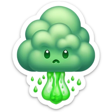 poisonous gas, isometric sticker