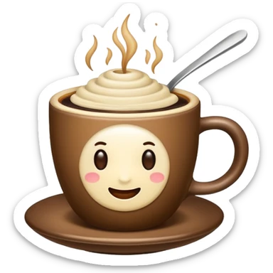 genera un cafe con vainilla que sea minimalista  sticker