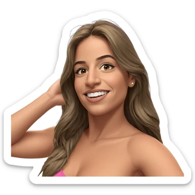 smiling girl at night sticker