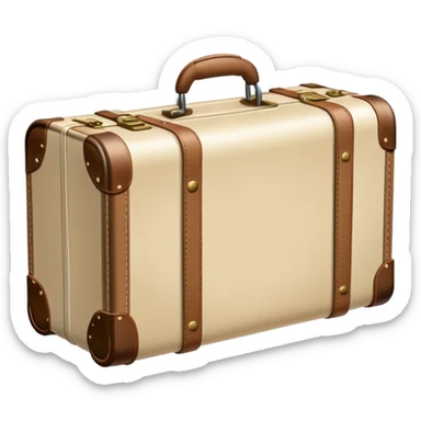 Cream colored suitcase sticker