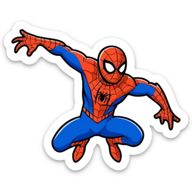 Spider-Man hearts sticker