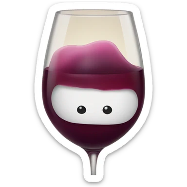 blob peek with wine sticker