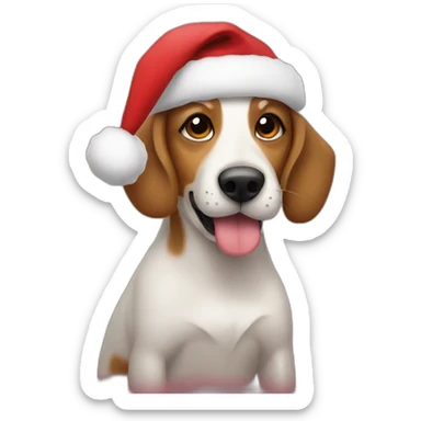 christmas doggie sticker