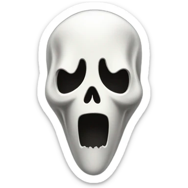 Ghostface scream phone sticker