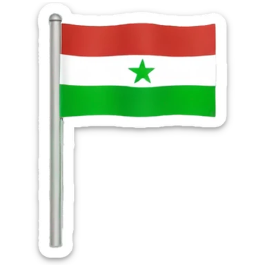 GREEN syrian flag sticker