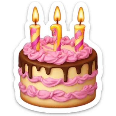 birthday-cake-with-(2)-candles sticker