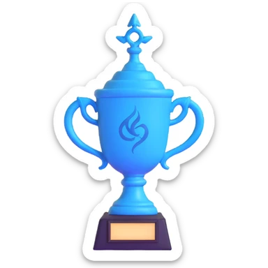 Triwizard Cup trophy with serpent handles, glowing blue magical cup from Harry Potter sticker