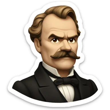 Friedrich Nietzsche celebrating birthday sticker