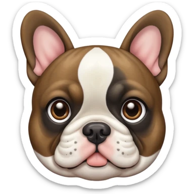 Brindle French bulldog sticker