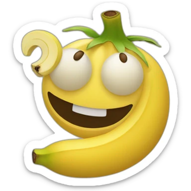 Araignée qui mange une banane sticker