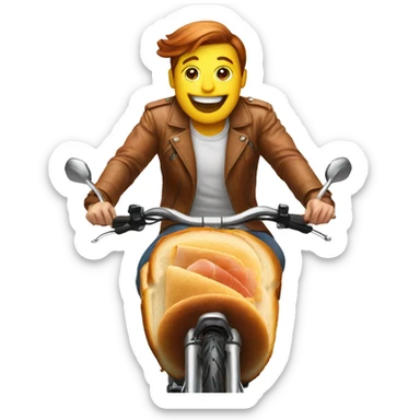 ham sandwich on a bike sticker
