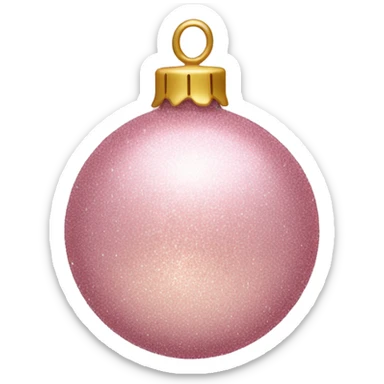 Glittery light pink ornament sticker