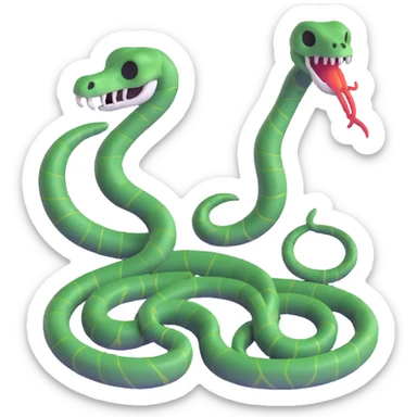 skeleton snake sticker