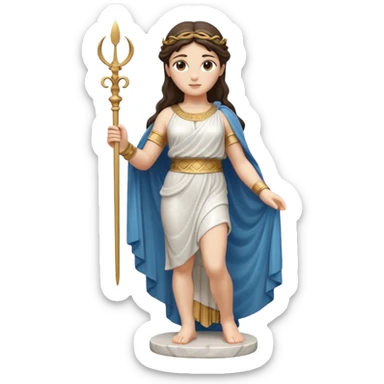 Marble Greek statue of a brunette Greek goddess  sticker