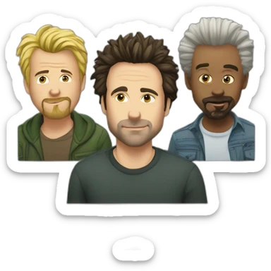 charlie, mac, dennis, and dee from it's always sunny sticker