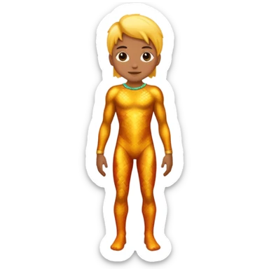 Abstract elemental colorful shiny exotic tropical La Creatura full body sticker