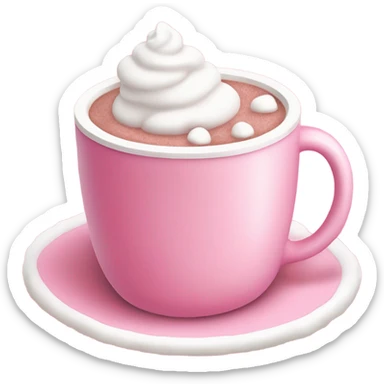 pink hot coco sticker