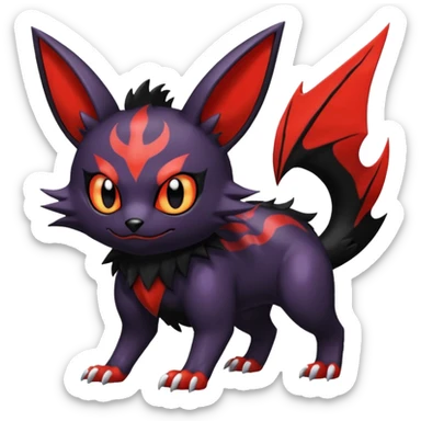 Noibat-Nargacuga-Torracat-fusion-Fakemon-Pokémon-creature  sticker