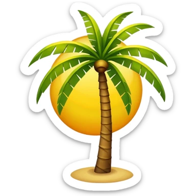 palmera y sol sticker