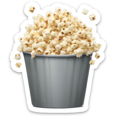 popcorn with gray bucket sticker
